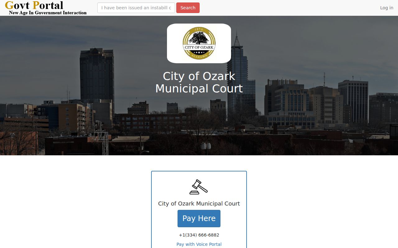 Ozark criminal records municipal payment portal