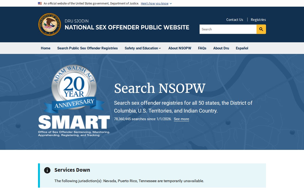 NSOPW cross state search for Dale County sex offender awareness