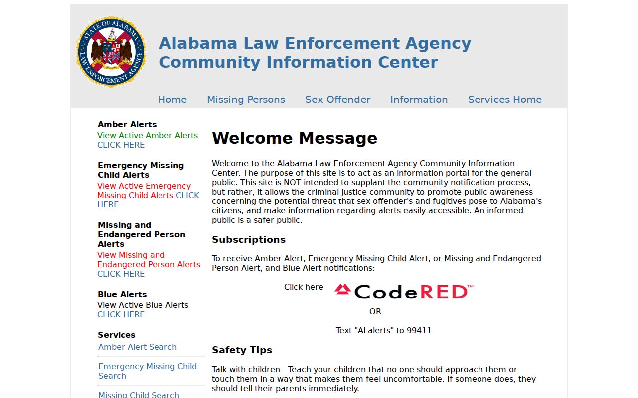 Dale County sex offender search through ALEA community center